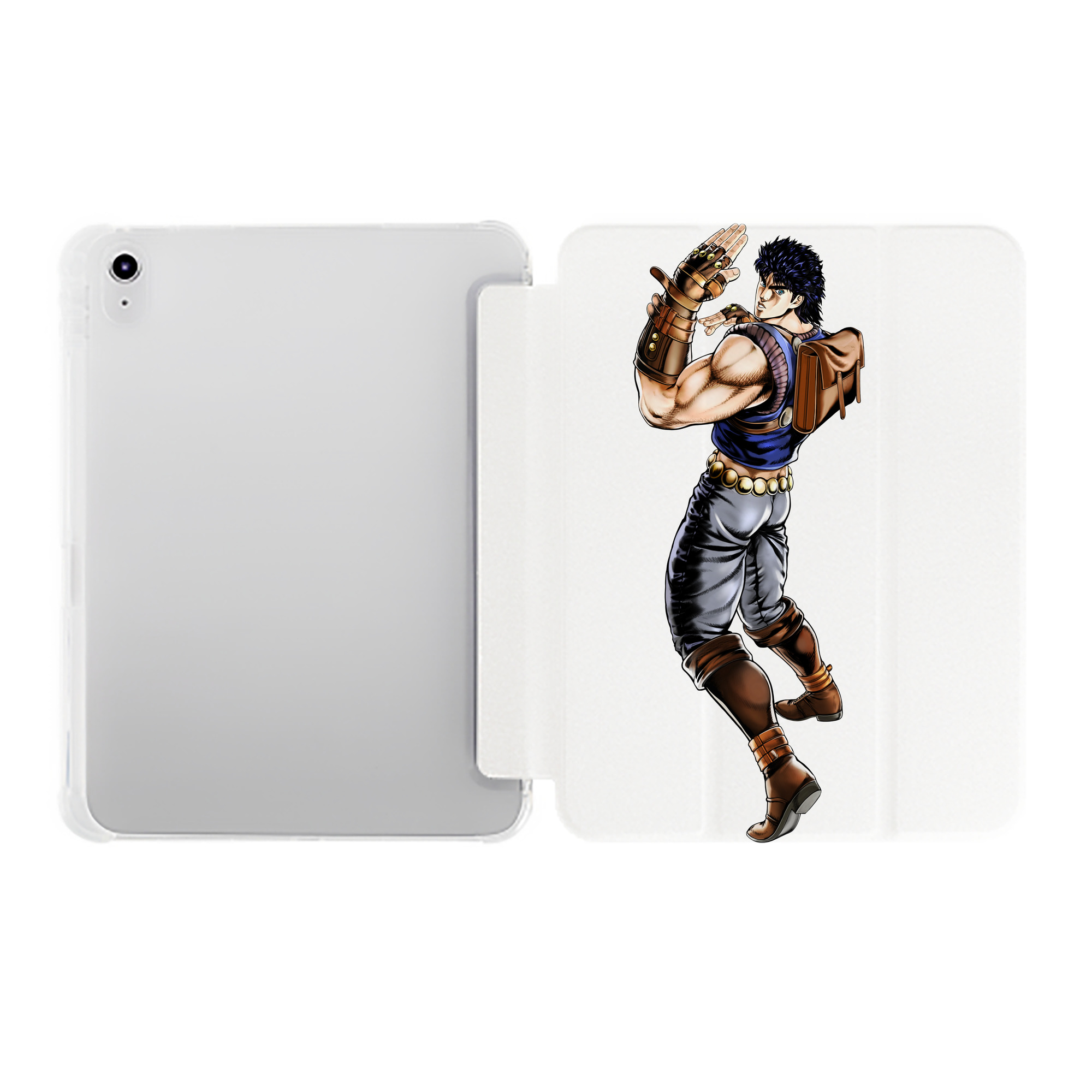 （画像用） ジョジョの奇妙な冒険 /ジョナサン?ジョースター JoJo's Bizarre Adventure Jonathan Joestar IPad ケース ペン収納付き 三つ折りスタンド PUレザー×シリコン 対応機種9.5/10.5/10.9インチ